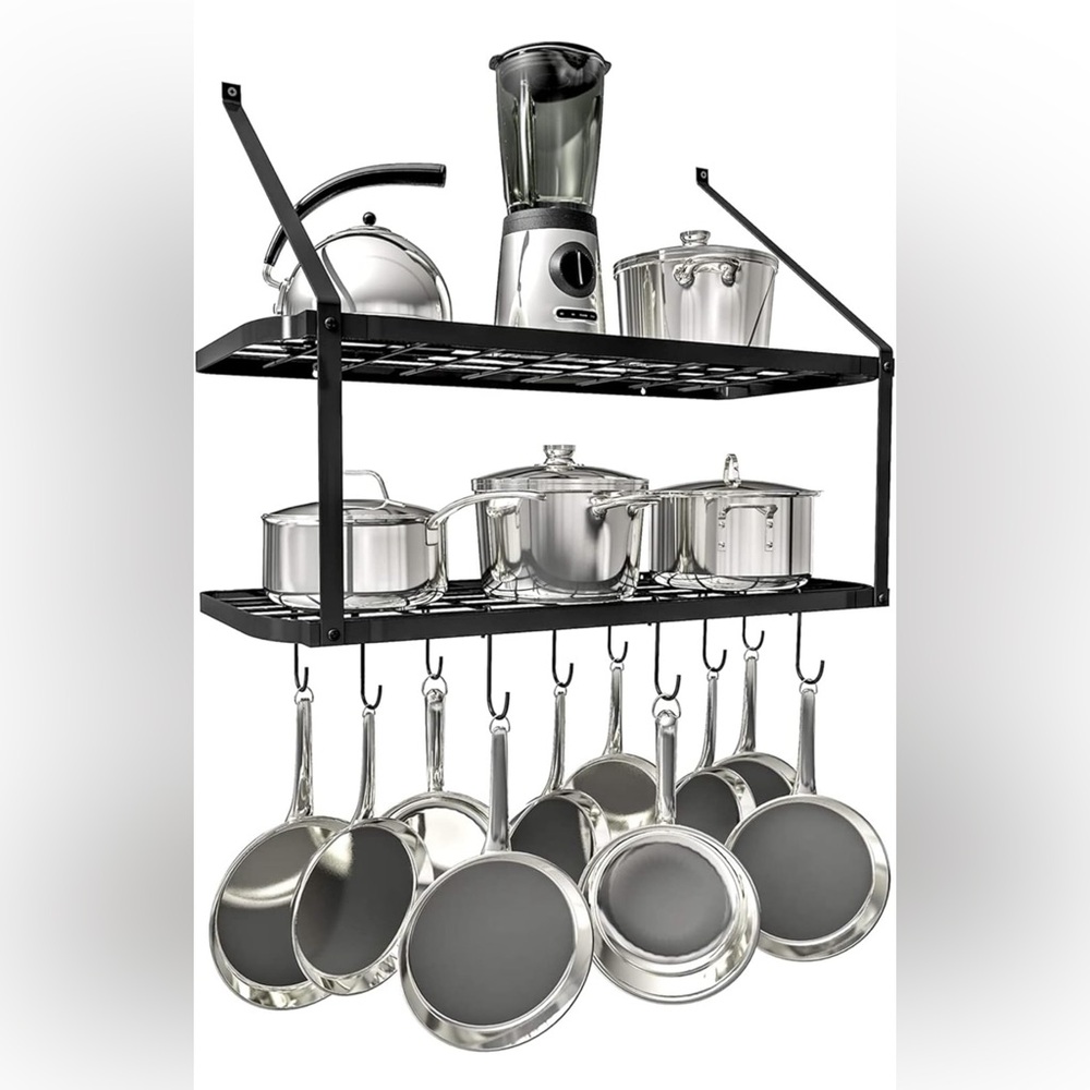 Rustproof Wall Mounted Pot Rack Pan Hanger